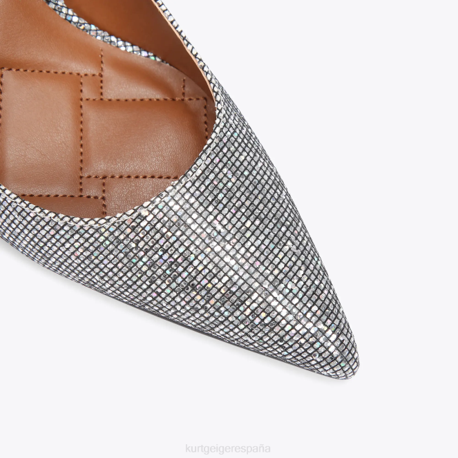 Kurt Geiger mujer estilete de Shoreditch de Londres 2LPR419 | calzados combinación de plata